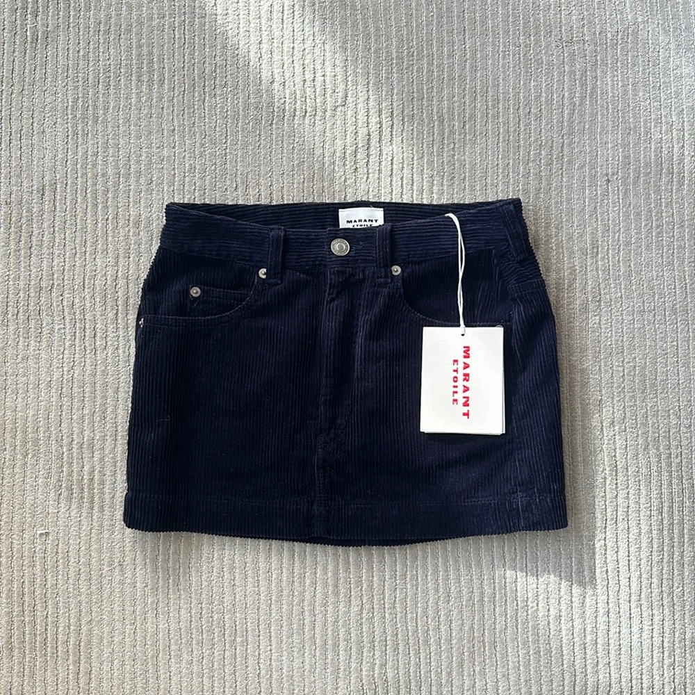 TAGS ON - Marant Etoile Blue Corduroy Mini Skirt
